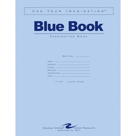 Roaring Spring Book, Blue, Exam11X8.5 Pk ROA77517